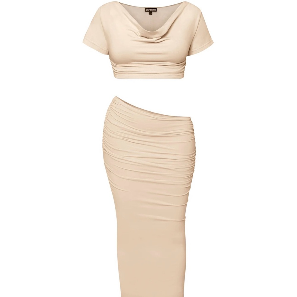 NWT Waydamin Nobu Cowl Top & Maxi Skirt set